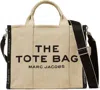 Marc Jacobs Women Beige Canvas The Tote Shopping Bag In Nude & Neutrals