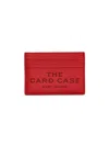 Marc Jacobs The Leather Logo-embossed Cardholder In Red
