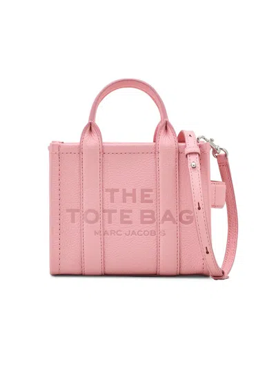Marc Jacobs Sac Cabas The Leather Micro Tote Bag In Pink