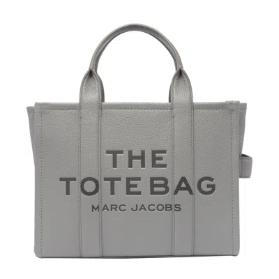 Marc Jacobs Women The Leather Medium Tote Bag In Gray