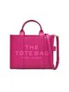 Marc Jacobs The Leather Medium Tote Lipstick Pink Handbag In Hot Pink