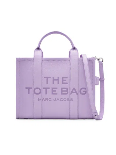 Marc Jacobs Purple 'the Leather Medium Tote Bag' Tote In Wisteria