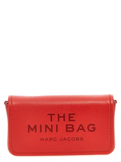 Marc Jacobs Women 'the Leather Mini Bag' Crossbody Bag In Red