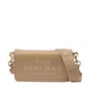 Marc Jacobs Brown Leather Shoulder Bag With Textured Finish In White