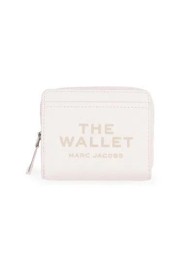 Marc Jacobs Women's The Leather Mini Compact Wallet In White