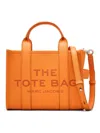 Marc Jacobs Women The Leather Small Tote Bag In Orange