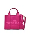 Marc Jacobs The Leather Small Tote Lipstick Pink Handbag In Hot Pink