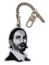 Marc Jacobs Face Charm Keyholder Chain Detail In Black