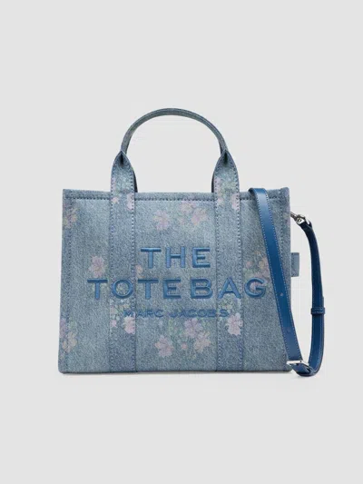 Marc Jacobs Women's The Medium Antique Floral Denim Tote Bag In Indigo