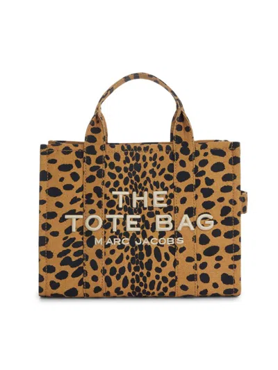 Marc Jacobs Sac Cabas The Cheetah Canvas Medium Tote Bag In Neutral