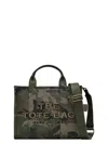 Marc Jacobs Khaki Cotton Camouflage Tote Bag With Adjustable Strap In Multi