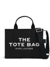 Marc Jacobs 'the Medium Tote' Black Tote Bag With Contrasting Logo Embroidery In Black 001
