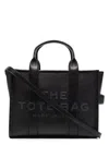 Marc Jacobs Grainy Leather Small Tote With Adjustable Shoulder Strap In Black