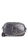Marc Jacobs The Metallic Distressed Big Shot In Dark Grey