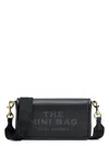 Marc Jacobs Mini Bag Crafted From Textured Cow Leather With Embossed Logo In Black