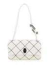 Marc Jacobs Women 'the Mini Dual' White Quilted Shoulder Bag With Dual Detail On The Handle In Leath In Multi