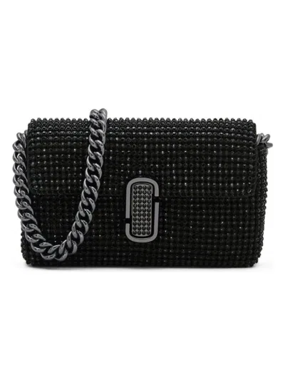 Marc Jacobs The Rhinestone J Marc Mini Shoulder Bag By In Black