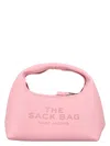 Marc Jacobs Textured Leather Mini Sack Handbag In Ribbon Pink