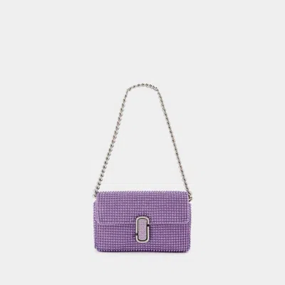 Marc Jacobs Purple 'the Rhinestone J Marc Mini' Shoulder Bag