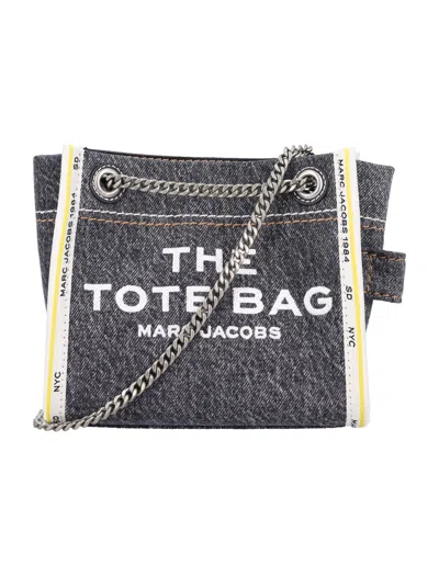 Marc Jacobs Women's The Mini Tote Bag Denim In Black Wash