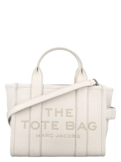 Marc Jacobs Women's The Mini Tote Leather Bag In Cotton Silver