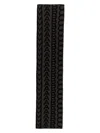 Marc Jacobs Wool Monogram-pattern Knit Scarf In Charcoal