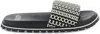 Marc Jacobs Monogram Print Slides In Black