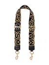 Marc Jacobs Women The Outline Logo Webbing Strap In Black