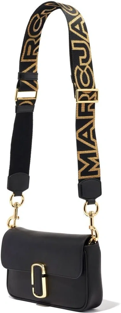 Marc Jacobs Women's The Outline Logo Webbing Strap In Black