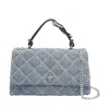 Marc Jacobs Women The Quilted Denim Dual Convertible Shoulder Bag In Blue