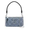 Marc Jacobs Women The Quilted Denim Snapshot Convertible Shoulder Bag In Blue