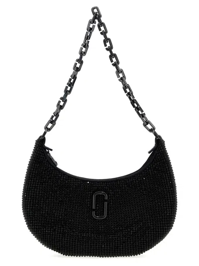 Marc Jacobs Women 'the Rhinestone Small Curve Bag' Shoulder Bag In Black