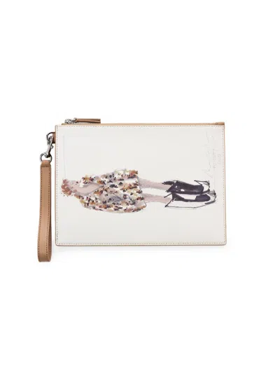 Marc Jacobs Women's The Runway Illustration Wristlet In Brown