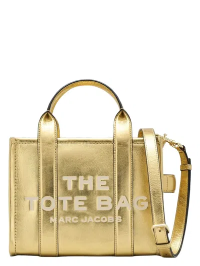 Marc Jacobs The Small Tote Leather Tote Bag In Gold