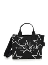 Marc Jacobs Women 'the Small Tote Bag' Black Handbag With All-over Star Print And Embroidered Logo I In Multi