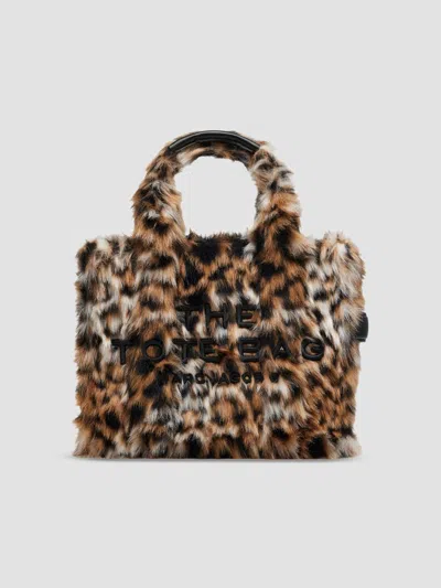 Marc Jacobs Women's The Small Tote Leopard Faux Fur Bag In Brown