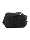 Marc Jacobs 'the Snapshot' Black Shoulder Bag With Metal Logo At The Front In Black