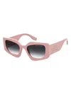 Marc Jacobs 53mm Gradient Rectangular Sunglasses In Pink