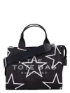 Marc Jacobs Small Star Canvas Tote Bag In Black