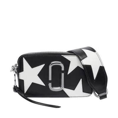 Marc Jacobs Women The Star Patchwork Leather Snapshot Bag In Black