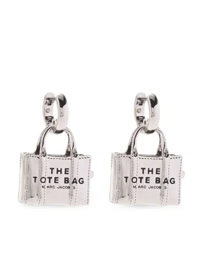 Marc Jacobs Women The Tote Bag Earrings In Silver