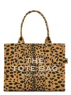 Marc Jacobs Cheetah Canvas The Large Tote Bag In Brown