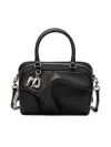 Marc Jacobs The Micro Bauletto Leather Top Handle Bag In Black