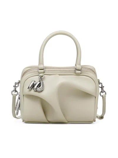 Marc Jacobs The Micro Bauletto Leather Top Handle Bag In Neutral