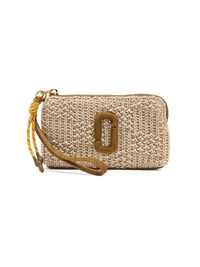 Marc Jacobs Women's The Woven Snapshot Wristlet In Brown