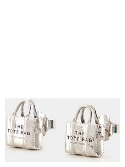 Marc Jacobs Women's Tote Bag Earrings In Silver