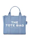 Marc Jacobs Women 'traveler Handbag' Light Blue Mini Tote Bag With Logo In Fabric Woman In Multi