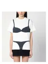 Marc Jacobs Womens Bra Graphic Boxy-fit Short-sleeve Cotton-jersey T-shirt White