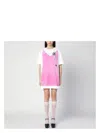 Marc Jacobs Women's White/pink Trompe Loeil T-shirt Mini Dress | Size Xs/small | 2s5rdr083c14co In White