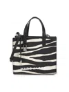 Marc Jacobs Women's Zebra Bold Grind Mini Leather Tote Bag In Black